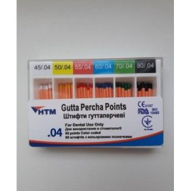 Штифти гутаперчеві 04 конус НТМ, 60шт.